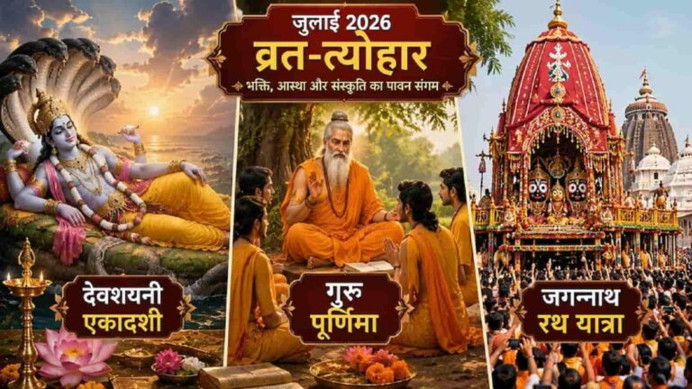 Major Hindu Festivals & Fasts In July 2026